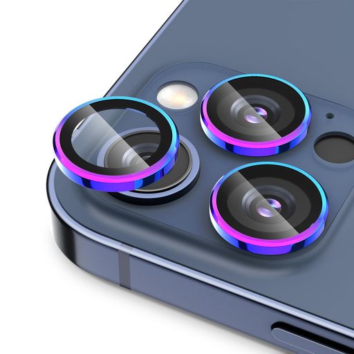 PODICK カメラフィルム IPHONE 15 PRO/15 PRO MAX用 カメラカバー 9H強化ガラス アルミ合金製 アイフォン15プロ/15PRO MAX用 カメラ保護 キズ防止 耐衝撃 高透過率 黒縁取り 露出オーバー防止 極薄