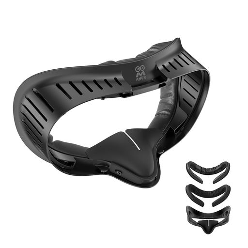 AMVRアップグレードQuest3Sに対応フェイスカバーフェイスクッションアクセサリー、涼しい滞在レンズの曇りを減らす、光漏れ防止パッド通気性拔群