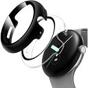 GOOGLE PIXEL WATCH3(2024)用 ケース 保護 ガラスフィルム 一体型 PC+TPE材質 二重構造 全面保護 超薄型 高耐久 装着簡単 耐衝撃 対応PIXEL WATCH3 保護ケース 高透過率 指紋防止 傷防止(2)
