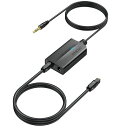 AUTOUTLETアナログデジタルオーディオコンバーター3.5mm光デジタル変換AUXからSPDIF48KHz対応音声変換器3.5mmケーブル内蔵光ケーブル付き