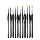 Tibemi細筆勾線筆ネイル筆11本セット面相筆木製の筆柄プラモデル筆水彩筆画材塗装プラモデル-11本セット