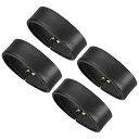PATIKILレザーループキーパー4個入りレザーループベルトキーパーループリテーナーストラップ1.6”(40mm)/1.7”(42mm)幅のベルト/ストラップ用の交換品黒色