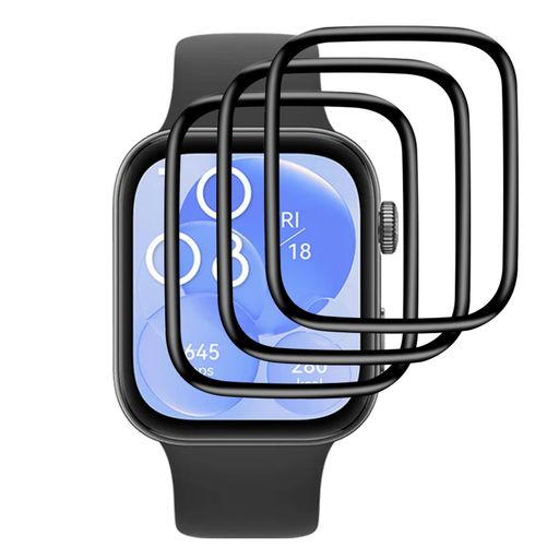 【3枚セット】対応HUAWEIWatchFit3フィルム3枚PET複合材炭素繊維高透過率対応HUAWEIWATCHFIT3保護フィルム3D曲面カバー対応HUAWEIWatchFit3液晶保護フィルムキズ防止