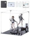 COOLTAKUフィギュアケースアクリルUVカット背面ミラーマグネット式磁石付き前扉コレクションケースより堅固組み立て式アクリルケースディスプレイケース防汚れ手袋クリーニングクロス…