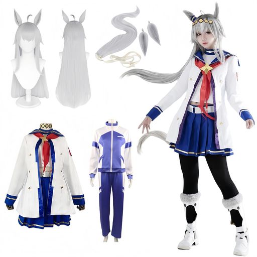 [NOKIJP]ウマ娘コスプレオグリキャップコスプレ衣装シンデレラグレイコスプレ衣装制服体操着汎用コスチューム(オグリキャップ勝負服&ジャージXXL)