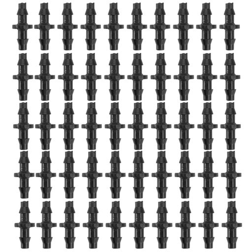 iplusmile100個潅漑継手ストレートマイクロチューブ用ミニソケット水ホースコネクタ4/7mm有刺鉄線カッ..