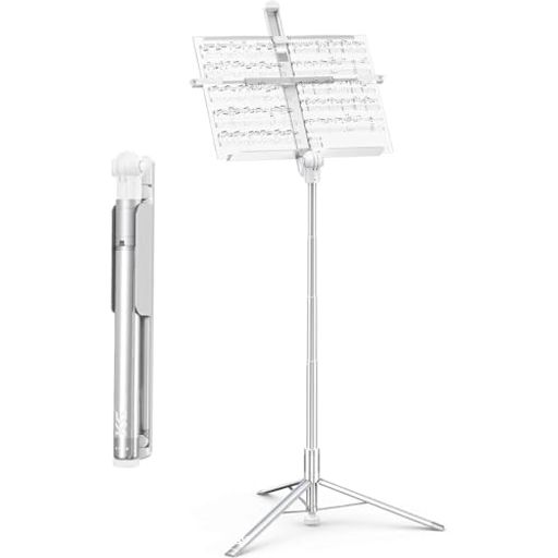 すぐにセットアップ、取り付け不要:下部のノブをひねるだけでKraftGeekの譜面台をロック解除して拡張できます。組み立ては不要です。箱から取り出してすぐに使用でき、手間いらずで便利です。 高さ調節可能:KraftGeek譜面台軽量・コンパクト。ギター、バイオリン、フルートなど、さまざまな楽器に最適。高さは73.6~167.6cmまで調節可能で、立っても座っても、ソファで演奏する場合でも快適に使用できます。 ポータブルで折りたたみ可能なデザイン:この楽譜スタンドは簡単に折りたたみ、コンパクトに収納できます。片手で持ち運べるため、屋外演奏や旅行中の音楽セッションに最適で、どこへでも音楽を持ち運べます。 頑丈な構造:軽量なアルミニウム合金製の4つのセクションで構成されたこのポータブル譜面台は、直径20インチのベースと滑り止めシリコンパッドにより安定性を確保し、最大4.4ポンド(約2kg)以上の重さに耐えられます。 人間工学に基づいた視野角:回転ノブを使えば楽譜スタンドの角度を簡単に調整でき、最大30度の傾斜で人間工学に基づいた視野角を実現し、楽譜がより読みやすくなります。