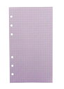 Daovace手帳リフィルカラーリフィル用紙方眼80枚中身A6サイズ6穴【2冊セット】システム手帳メモ帳リフィル用紙(ムラサキA6方眼)