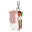 DKJLSTOREゴルフボールケースゴルフポーチカラビナ付き小物入れゴルフ用品ゴルフボールポーチPU製簡単着脱軽量(ピンク)