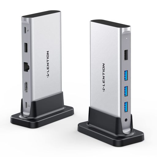 LENTION9in1縦置きUSBCドッキングステーションCB-D53HDMIUSB3.0ギガビットイーサネット10/100/1000Mbps..