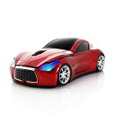 RUUNNERワイヤレスマウス無線マウスクール車型スポーツカーかっこいいコンパクト小型軽量持ち運び便利USB2.4GHz光学式高精度受信範囲10M8色(赤)