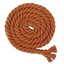 カラー綿ロープ直径8mm/10mm/12mm/20mm綿ロープ3ツ打10M/20M柔らか太い手芸用天然コットンロープ手作りインテリア飾りDIY(ブラウン8mm/20M)