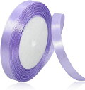 10MM ライトパープル サテンリボン、23メートル手芸用ファブリックリボン、ギフトラッピング、ヘアリボン、誕生日や結婚式の装飾