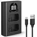 K&FConceptNP-FW50充電器カメラNPFW50バッテリーチャージャー電池残量表示Sony対応カメラ電池充電器ソニーに対応バッテリー充電器Type-CUSB(2)