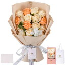 FIORIFIORE人気ソープフラワー母の日花束プレゼントギフト父の日誕生日造花バラ18本女性結婚祝い退職送別インテリア(FORTUNE)
