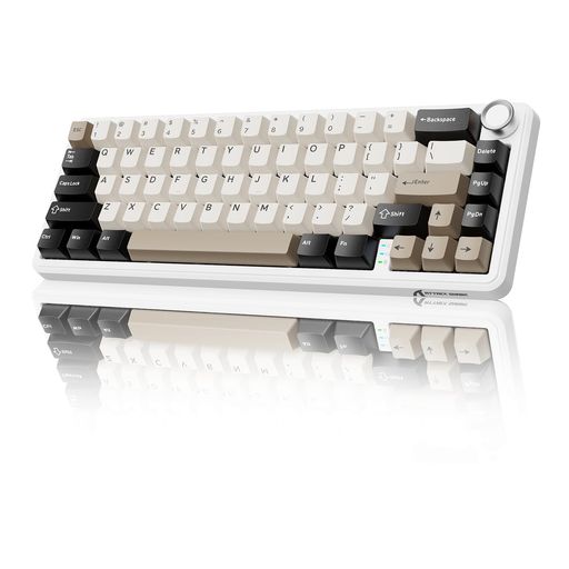 MAMBASNAKExATTACKSHARKX66ゲーミングキーボード65%レイアウトガスケットホットスワップ対応三つの接続モード2.4Ghz無線/Bluetooth/USB-C有線メカニカル金属ボリュームノブ付き南向きLED MAMBASNAKExATTACKSHARKX66ゲーミングキーボード65%レイアウトガスケットホットスワップ対応三つの接続モード2.4Ghz無線/Bluetooth/USB-C有線メカニカル金属ボリュームノブ付き南向きLED
