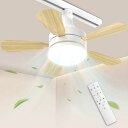 【ダクトレール専用】TENKOO&YOULEDシーリングファンライト扇風機28W3000LME26天井ライト常夜灯照明器具省エネ正逆回転切り替え無階段調光調色3階段風量調整DCモータータイマー機能小型5枚羽…(3)