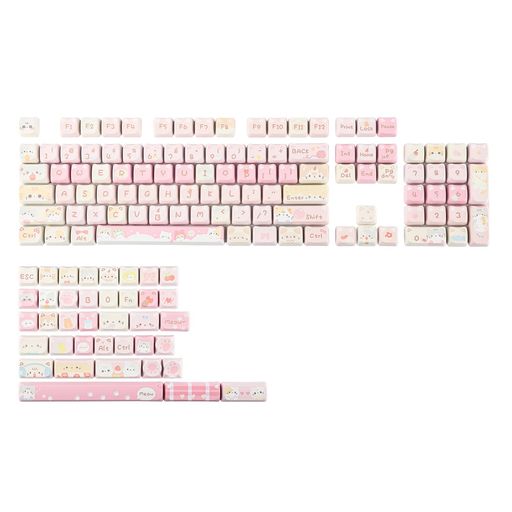 KIIBOOMMAORBENGキーキャップセット昇華型PBTMAOプロファイルANSIレイアウト用141キーカスタムキーキャップMXスイッチメカニカルゲーミングキーボード用
