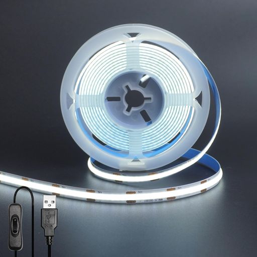 ꥢҥ(Clearhill)5VUSBCOBLEDȥåץ饤(åդ)3M6500K8mm̩320LEDs/M8...