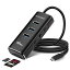 ROSONWAY USB ハブ 3.1 GEN 2 10GBPS 5 IN 1 USB ハブ TYPE-C SD/TFスロットTYPE AポートX3 アルミ製 60CM ケーブル 付き USB HUB 独立スイッチ付き(RSH-A104D)