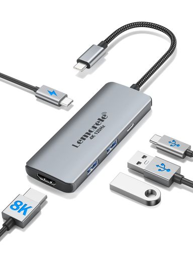【USB-Cハブ5IN1】:LEMORELE USB C ハブ アダプターは8K HDMI出力、100W PD、2つのUSB3.0ポートと1つのUSB-C 3.0データポートを備えあました。マルチタスクが簡単で生産性が向上し、洗練されたワークスペースを提供します。小さいけれど強大できて、ポートが制限されているデバイスに最適なソリューション。プラグアンドプレイ、ソフトウェアなし、ドライバー不要です。USB C アダプターを接続することで、TYPE-Cラップトップを仕事、ビジネス、会議、講義に簡単に拡張できます。 【幅広い互換性と保証】:このUSB Cドングルハブは、MACBOOK PRO / AIR M1、IPAD PRO / AIR / MINI、SURFACE PRO、DELL XPS、SAMSUNG SMARTPHONESなどのほぼすべてのTYPE-Cデバイス(DP1.4 ALTモードをサポート)で動作しますまた、WINDOWS、MAC OS、LINUX、CHROMEBOOK OS、ANDRIOD、IOS、GOOGLEなどのさまざまなオペレーティングシステムもあります。