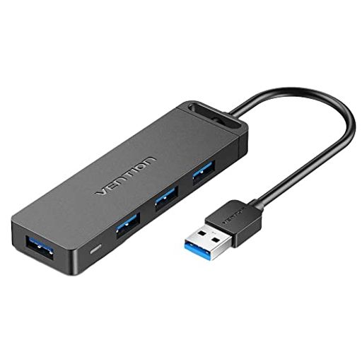 VENTION USB3.0 ハブ 4ポート HUB 5GBPS 給電 バスパワー セルフパワー USBポート 0.15M 薄型 軽量 スリム設計 テレワーク 在宅勤務 MACBOOK IMAC SURFACE PRO 等対応