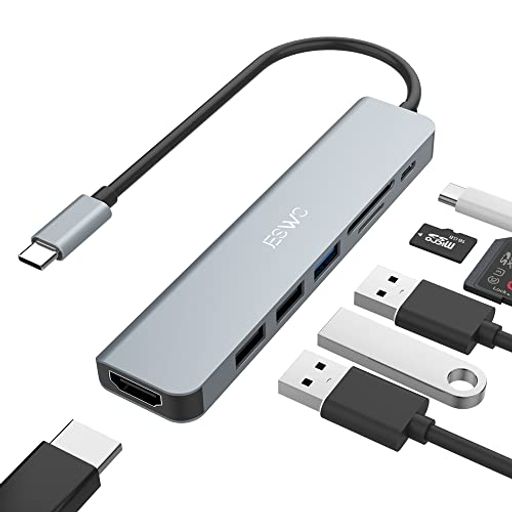 USB C nu A_v^ 7-IN-1 JESWO USB nu TYPE-Cy4K HDMIo+100W}PD[d+USB3.0/2.0|[g+SD/TFJ[h Xbgz^CvC nu }`|[g THUNDERBOLT 3Ή