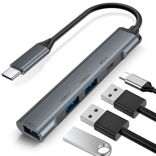 USB C nu X^Cv LUONOCAN TYPE-C USBnu USB2.0/3.0|[g  ^CvC HUB USB-C ϊA_v^[ PD 100W [dΉ MACBOOK AIR ANZT(C|[gt 4IN1)