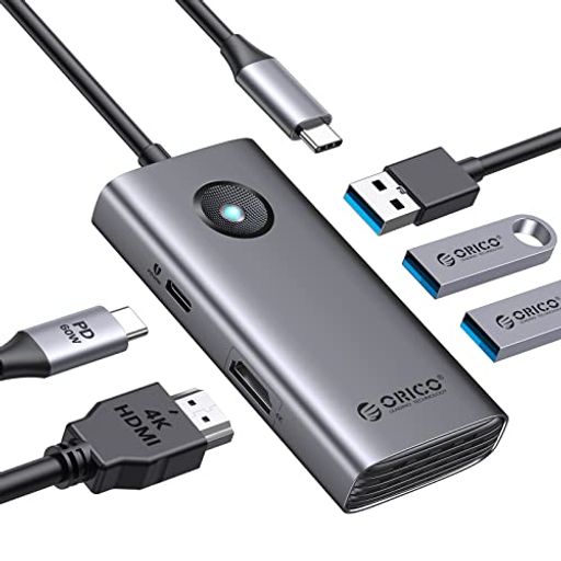 ORICO USB C nu 5-IN-1 USB3.0 5GBPSf[^] 4K@30HZ HDMIo 60W PD[d 2*USB2.0 USB nu hbLOXe[V Ztp[/oXp[Ή