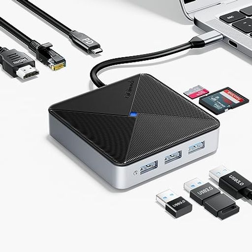 GIGIMUNDO 8-IN-1 USB C nu PD100W /HDMI(4K@60HZ)o̓|[g/1000MBPS C[Tlbg/USB A|[g*3/SD/TF J[h[_ 5GBPSf[^] WINDOWS/LINUX/MAC