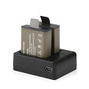 AKASO アクションカメラ EK7000/EK7000 PRO/BRAVE 4 専用充電器 バッテリー2個セット USBケーブル付属(2)