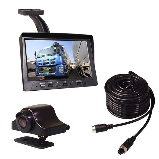 AHDバックモニターバックカメラ15m配線モニター3点セットオンダッシュモニター7インチ24Vトラックバッ..