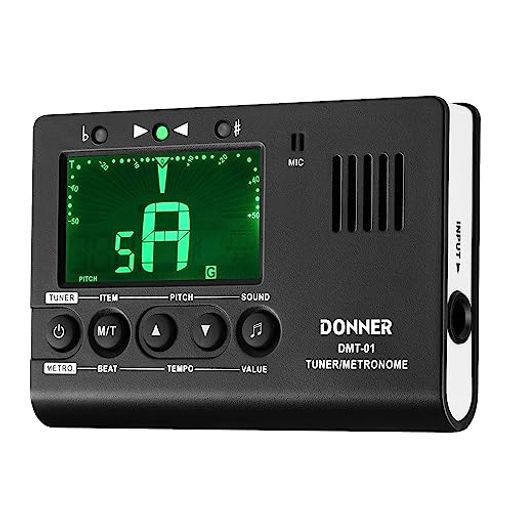 DONNER デジタルメトロノーム チューナー トーンジェネレーター 3 IN 1 ギター/ピアノ/トランペット/クロマティック楽器用 DMT-01