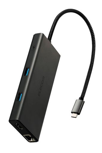 エレコム USB-C ハブ ドッキングステーション 10IN1 PD対応 100W LANポート イーサネット対応 HDMI 4K60HZ 高速データ転送 10GBPS SD/MICROSD IPAD/IPAD AIR/MACBOOK/MACBOOK