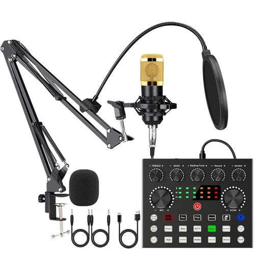 【カラオケ DJ ミキサー セット·生放送用】実況者や家族でのカラオケに最適です。インストールが簡単で、購入後すぐに使用でき、アクセサリを個別に購入する時間を無駄にする必要はありません。 【改良版V8S サウンド カード】V8Sサウンドカードは、ボイスチェンジャー機能を搭載しています。ライブ配信やカラオケを手軽に始めたいけど、どんな機材を買えばいいのかわからないという方には、このサウンドカードがおすすめです。 【改良版マイク スタンド】頑丈な合金製。 関節部には角度調整が簡単にできます。枕元の壁だけでなく、デスクトップにも取り付けることができます。ご注意:垂直平面から水平平面に切り替わて使う場合に、底部の固定用ネジをねじり、根元のネジ穴位置に固定してお願いします。 【改良版マイク ポップガード】2層のマスクシールドは、空気の吹き付けを効率的にブロックし、破裂音、風の干渉、録音または放送中の唾液の噴霧を減らし、よりクリアで大きな音を提供します。 【おしゃれなメタルマイク】マイクの色はとてもおしゃれです。 このマイクはコンデンサーマイクで、二層の金属網を内蔵し、より良い音質を高めることができる。