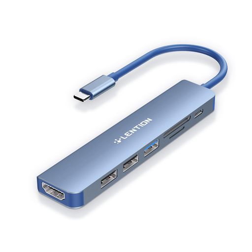 LENTION 7IN1 USB C nu CB-CE18 USB3.0 MICRO SD/SDJ[h[_[ 100W PDd 4K HDMI TYPE C ^CvC ϊA_v^ X ^ d MAChbN MACBOOK PRO