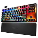 SteelSeriesラピッドタップラピッドトリガーゲーミングキーボードテンキーレス無線ワイヤレス日本語配列防音設計磁気ホール効果センサーOmniPointスイッチ有機ELディスプレイ搭載ApexProTKLWLGen3