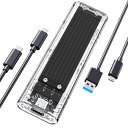【10GBPS】 ORICO USB3.1 NVME M.2 SSDケース M-KEY/B&M KEY(NVMEのみ) USB3.1 GEN2 10GBPS 外付けケース UASP TRIM 対応 2230/2242/2260/2280 SSD対応(2)