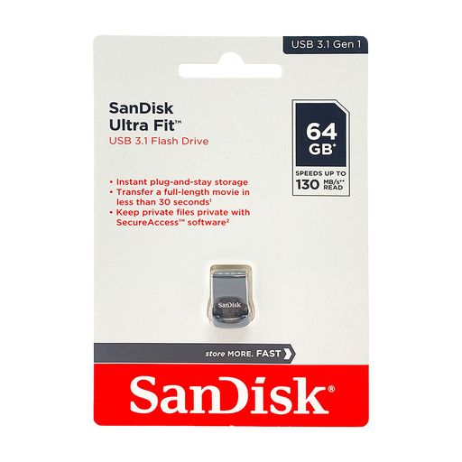 SANDISK ( TfBXN ) 64GB ULTRA FIT USB3.1 tbVhCu ( ǎ ő130MB/S ) SDCZ430-064G [ COpbP[Wi ]