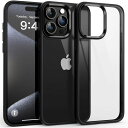 SupdealiPhone15ProMax用耐衝撃透明ケース米軍MIL規格SGS認証黄ばみ防止ワイヤレス充電対応ストラップホール付き耐久性クリアで透明なハード背面パネルソフトシリコンエッジアイフォン15プロ…