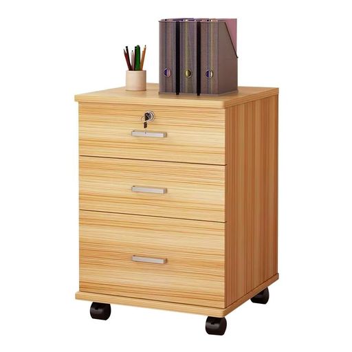 Jizaデスクワゴン袖机完成品大容量A4対応ファイルキャスター搭載鍵付きフルオープン高密度ファイバーボ..