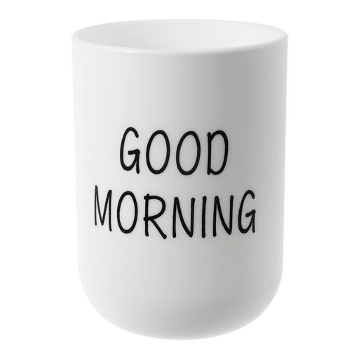 VOCOSTE浴室用歯ブラシタンブラープラスチック歯ブラシカップバスルームキッチン用10x7.2cmホワイト