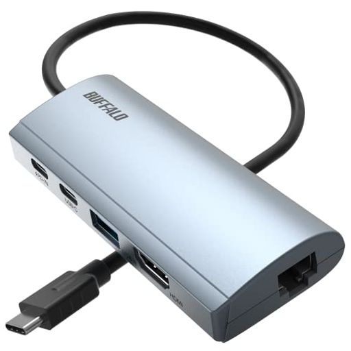 obt@[ hbLOXe[V 5-IN-1 USB TYPE-C PD HDMI LAN|[g USB 3.2 (GEN 1) 85W POWER DELIVERY Vo[ LUD-U3-CGHDSV/N