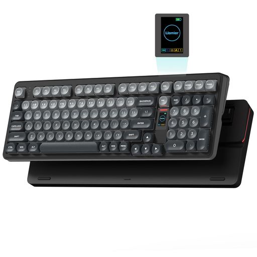 Womier WK98 ワイヤレスメカニカルキーボード 98% LCDスクリーン搭載 Bluetooth 5.0/2.4GHz/USB-C接続