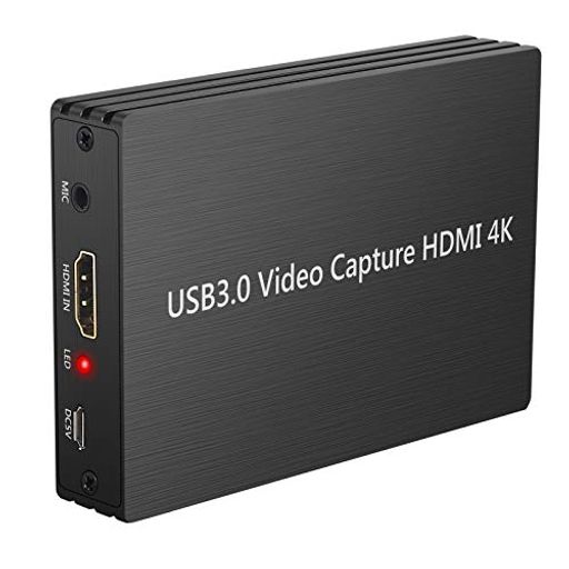 CAMWAY キャプチャーボード 7/8/10 PS4/XBOX ONE/SWITCH対応 キャプボ ビデオキャプチャー ゲームキャプチャーボード 4K 1080P パススルー USB3.0 HDMIゲーム録画 HDMIビデオ録画
