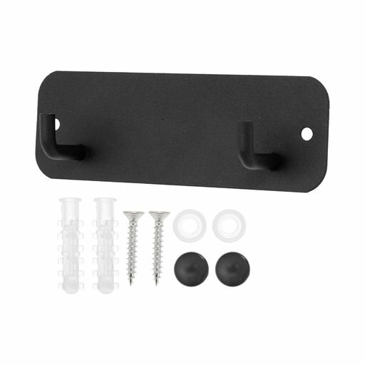 CAPASTEC壁掛けラックウォールハンガーウォールフックコートラック壁掛けコートフック掛けフック2連ハットラック玄関用バスルーム用タオル掛けブラック