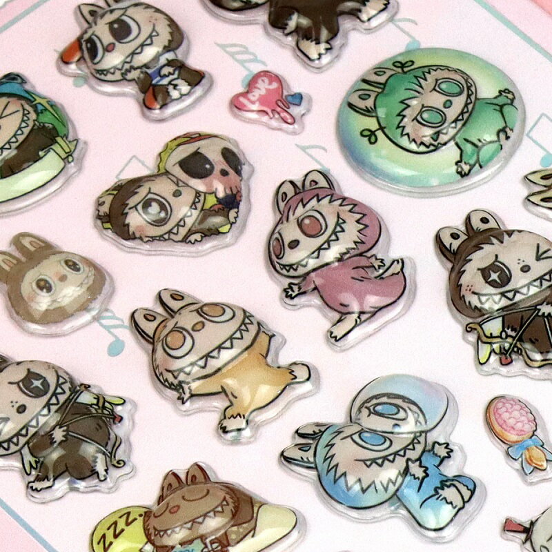 ＼20%OFF・即日発送／シール かわいい 3D 立体シール ごほうびシール ぷくぷくシール キラキラ DIY用 手帳用 手帳 日記帳用 スマホケース 携帯電話 装飾 水筒 ノート デコ 女の子 文具 デコシール SNS人気 子供 大人 おもちゃ 入園祝い 誕生日 クリスマス【1枚 3枚 6枚 】 - Image 3