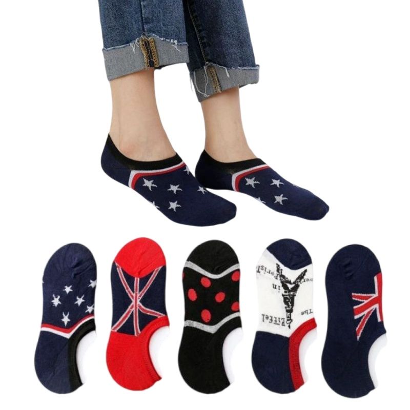 【10セット限定セール】5足組 メンズ ショートソックス 綿混 くるぶし丈 スニーカーソックス 浅口 総柄 吸汗速乾 抗菌防臭 蒸れにくい 履き口ゆったり 通勤...