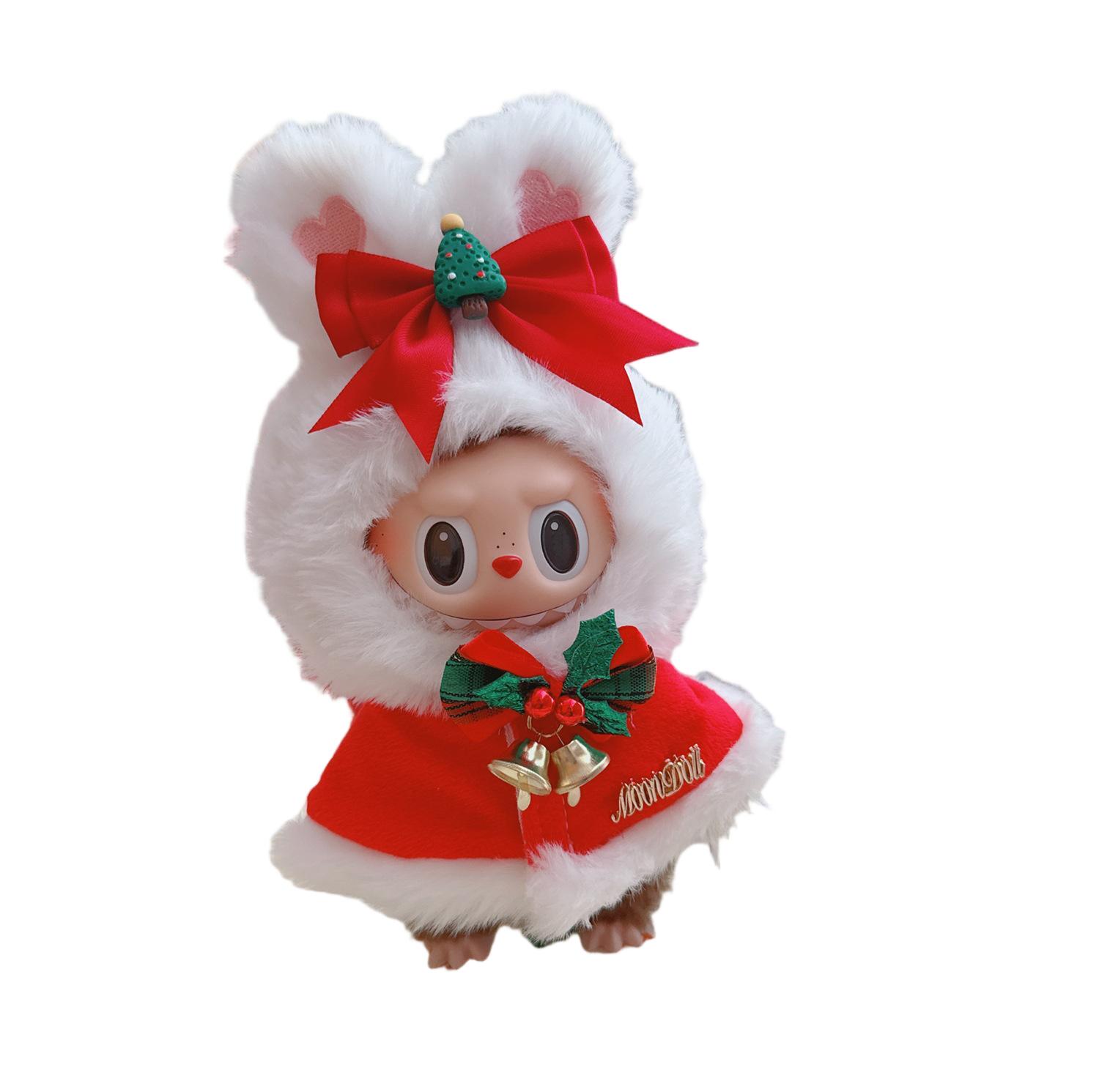 ラブブ 着せ替えドールセット 冬限定 ペンギン＆うさぎ コスチューム ぬいぐるみ ドール服 マフラー付き もこもこ 可愛い ドール用 衣装セット クリスマス プレゼント ギフト インテリア 飾り 推し活 グッズ おしゃれ 人気アイテム