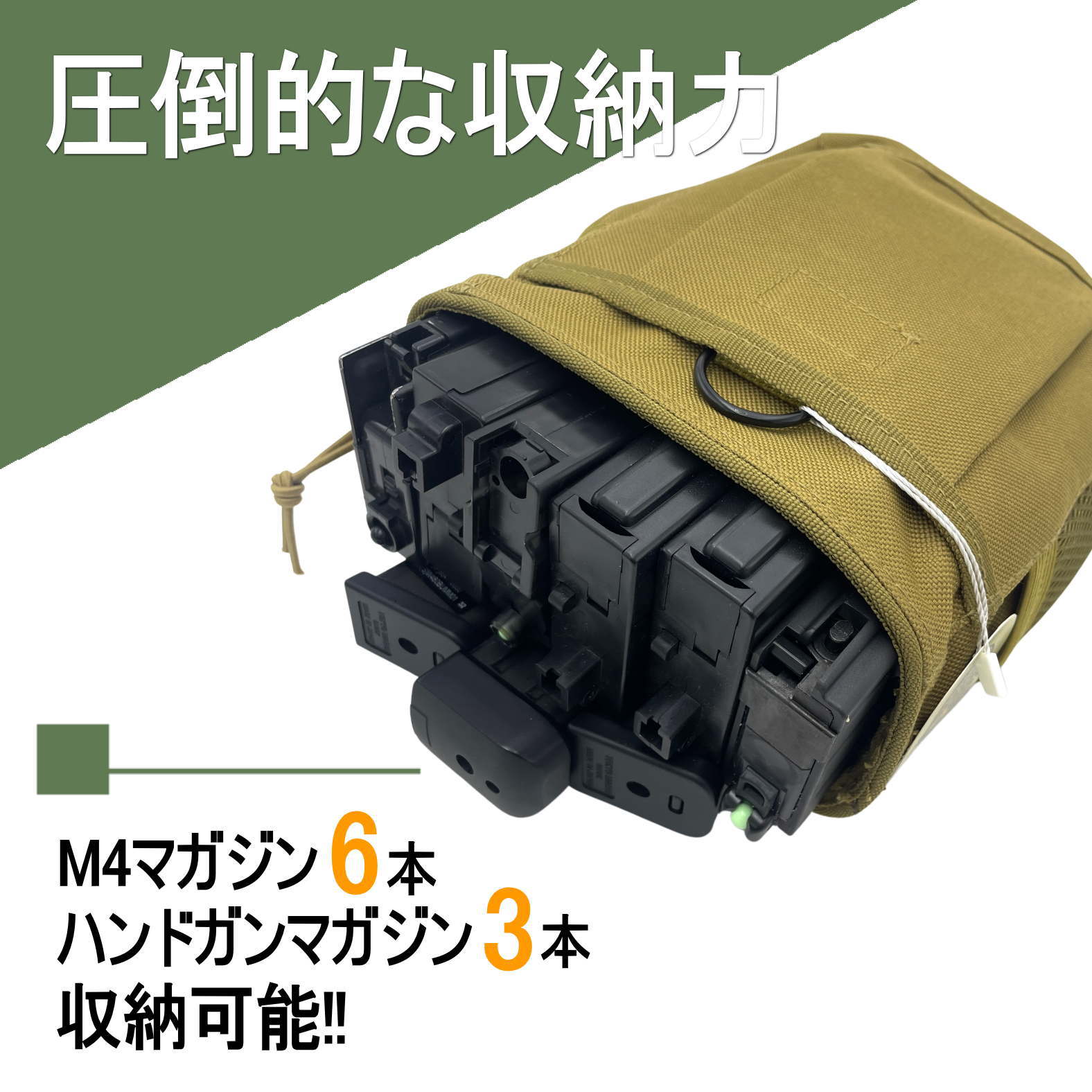 マガジンポーチ ダンプポーチ ミリタリー ポーチ サバゲー アウトドア キャンプ 登山 自転車 釣り p90 mp5 m4 カラナビ 小物 軽量 スマホ 大容量　モール システム 腰袋 多機能 3